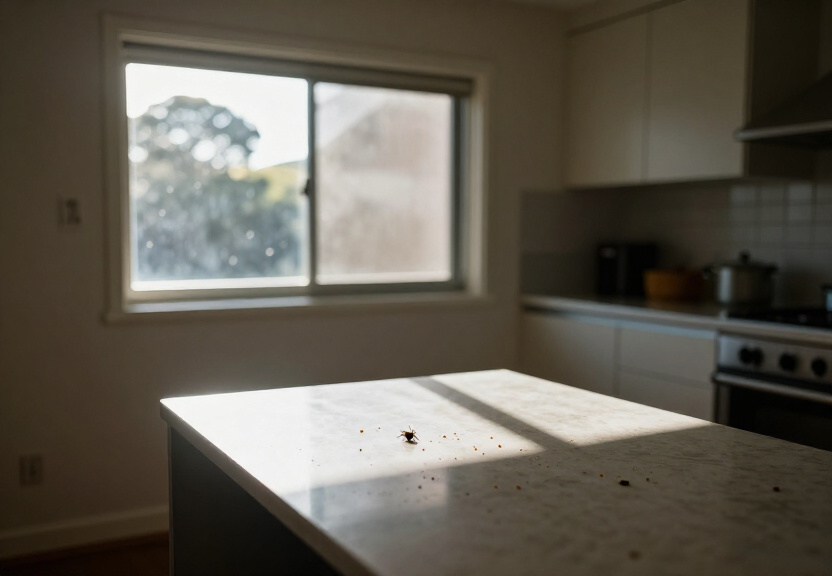 Rodent nest and droppings in a Narraweena kitchen cupboard